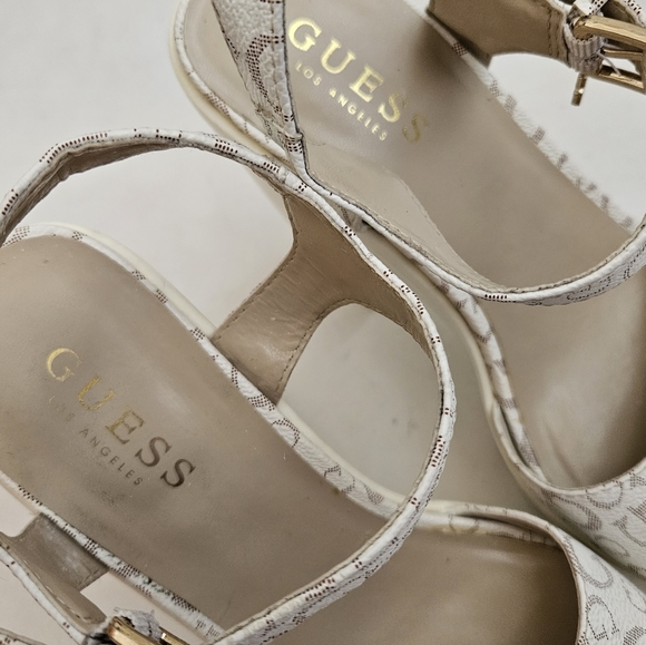 Guess Platform Heels Size 8 White - Picture 4 of 8